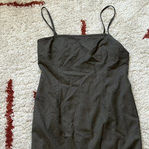 Tristan & Iseut Charcoal-Colored Wool Dress -- size 10